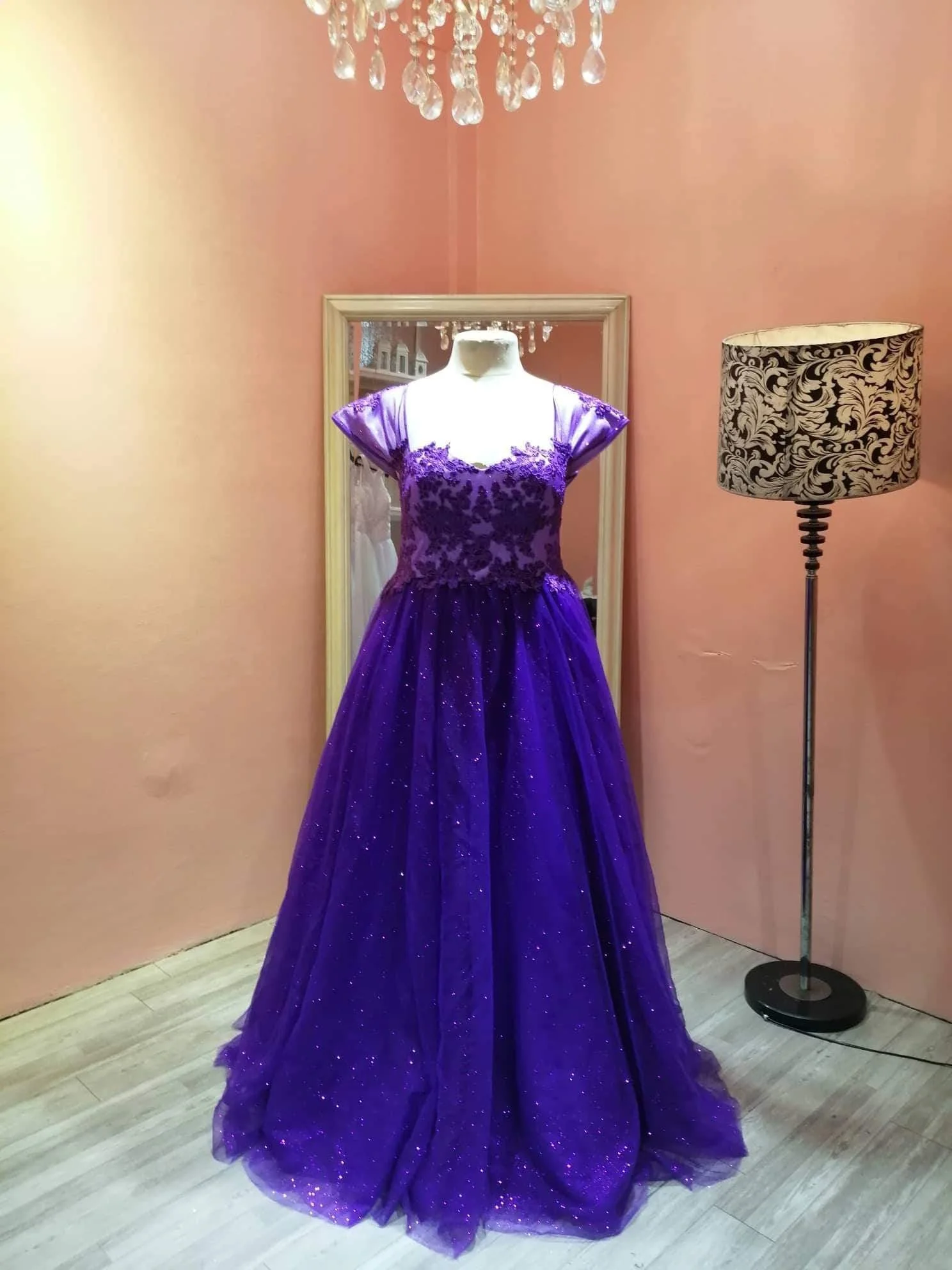 Deep purple wedding dress hot sale